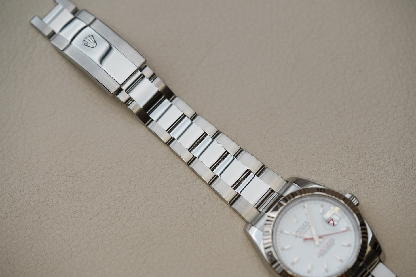 Rolex Datejust Turn-O-Graph White Dial 116264 Oyster
