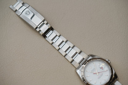 Rolex Datejust Turn-O-Graph White Dial 116264 Oyster