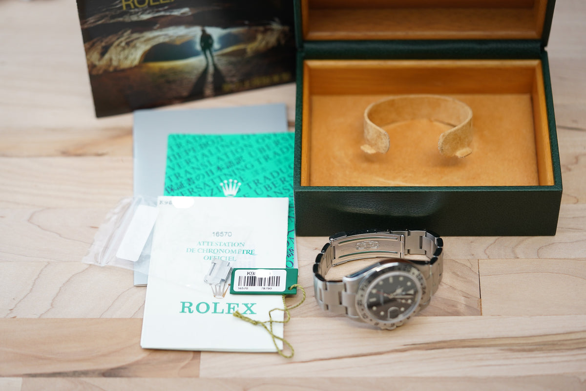 2002 Rolex Explorer II 16570 Black