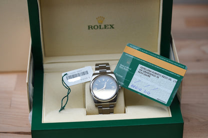Rolex Oyster Perpetual 36mm Blue Arabic Dial 116000