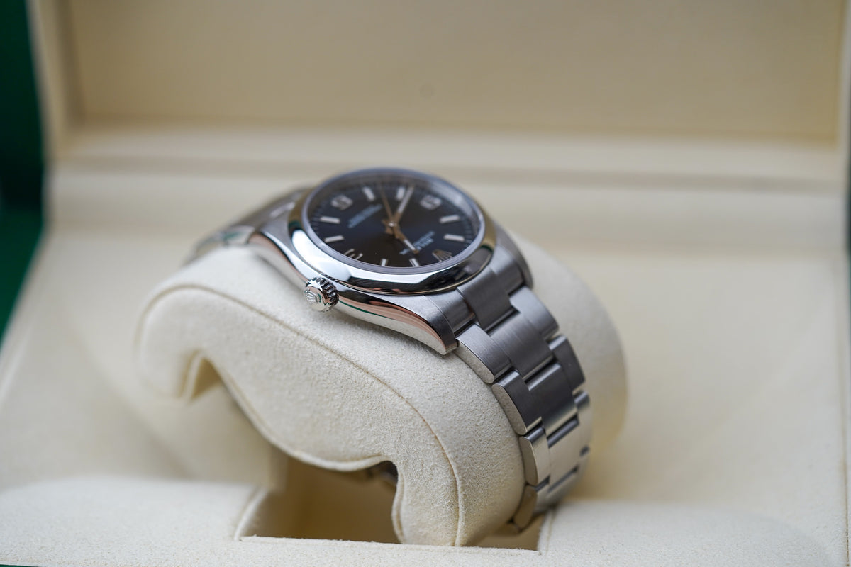 Rolex Oyster Perpetual 36mm Blue Arabic Dial 116000