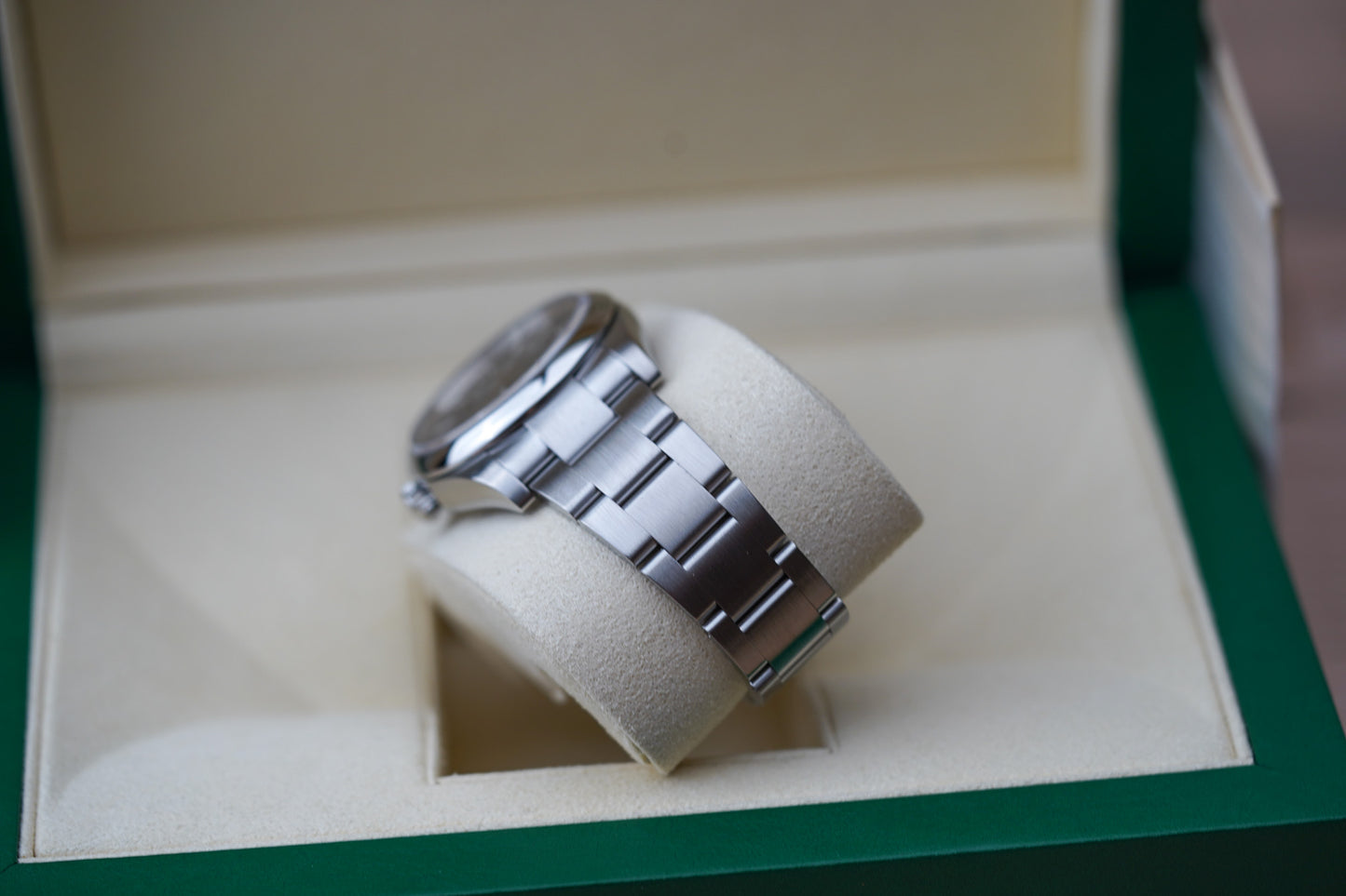 Rolex Oyster Perpetual 36mm Blue Arabic Dial 116000