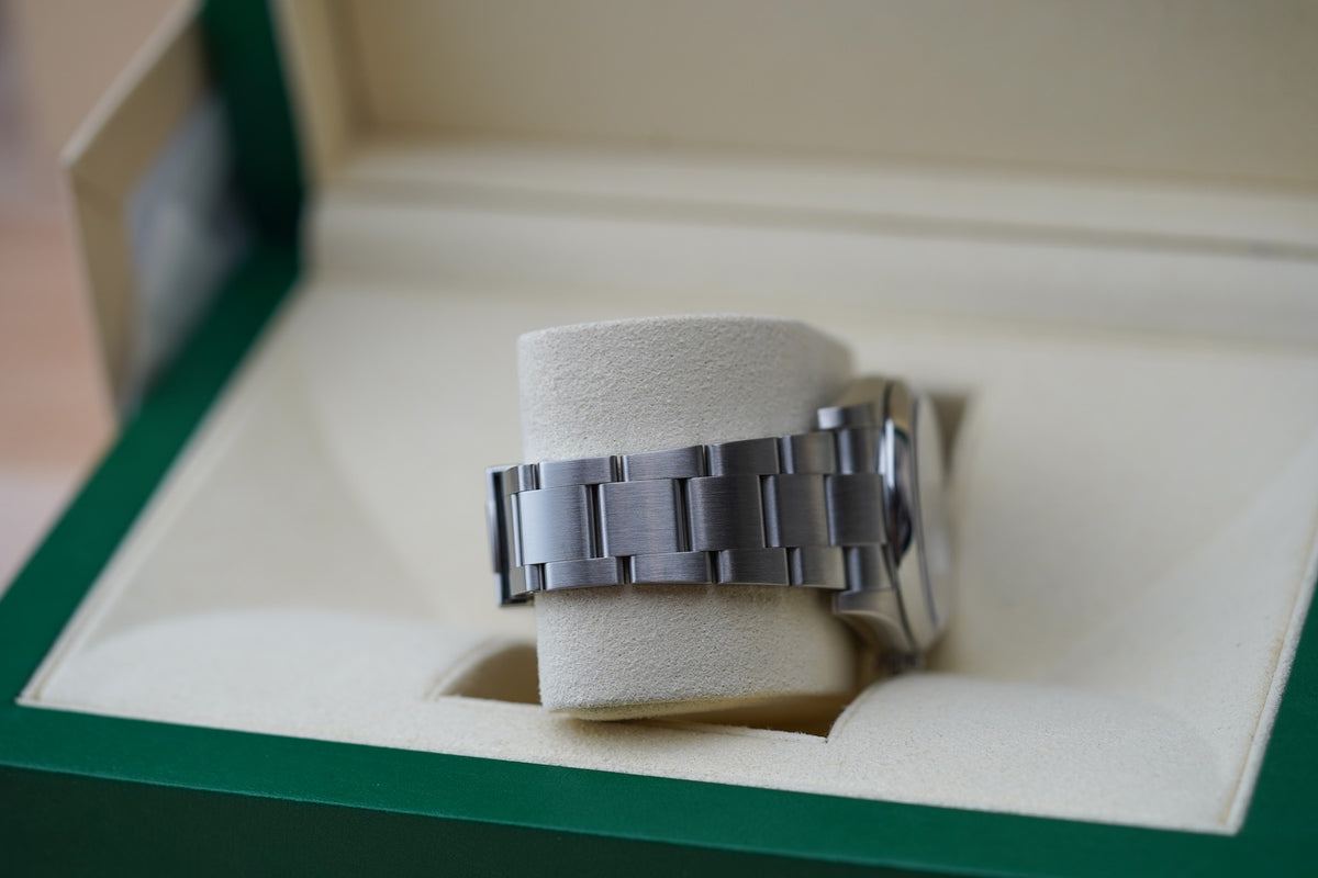 Rolex Oyster Perpetual 36mm Blue Arabic Dial 116000