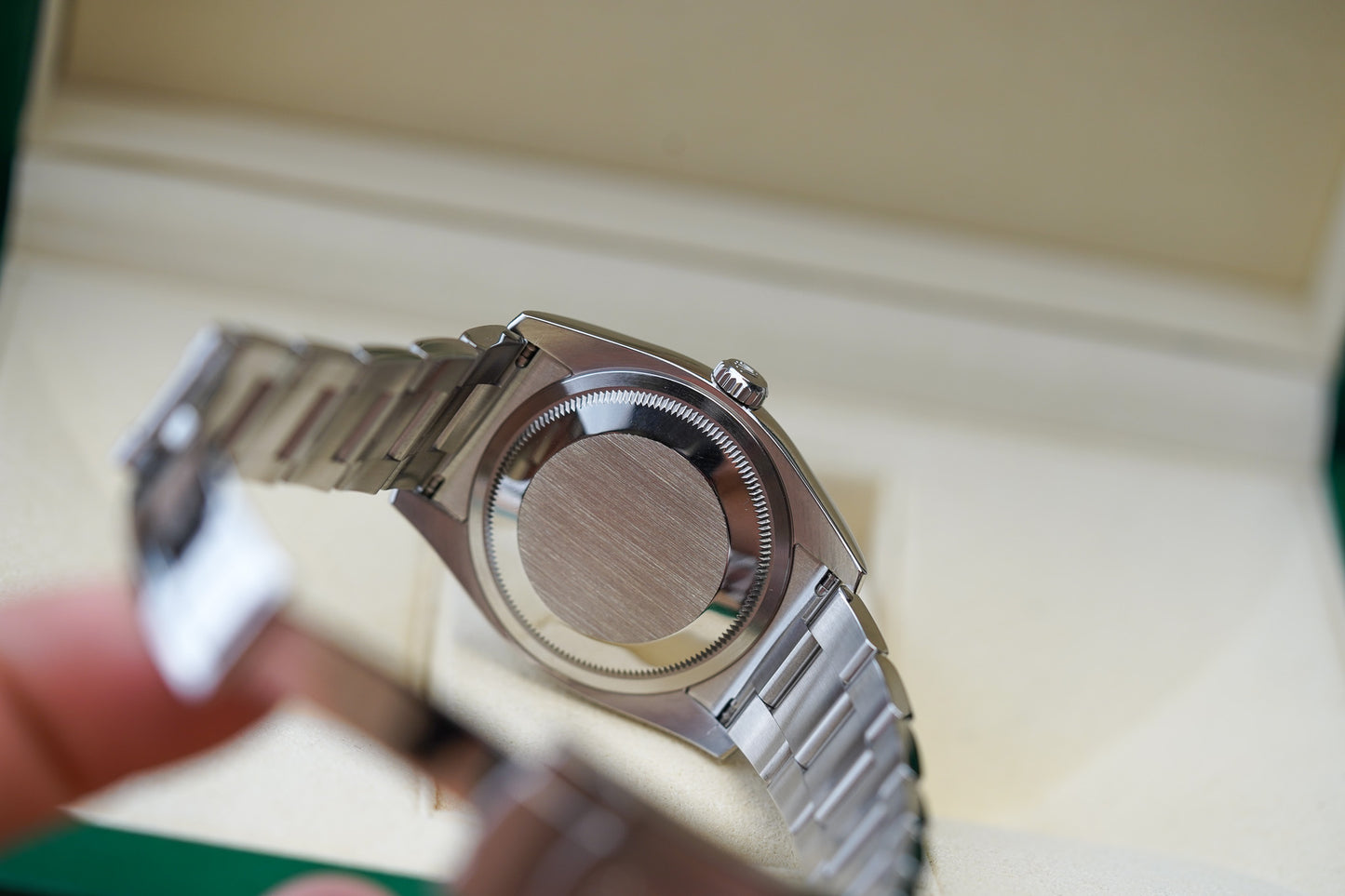 Rolex Oyster Perpetual 36mm Blue Arabic Dial 116000