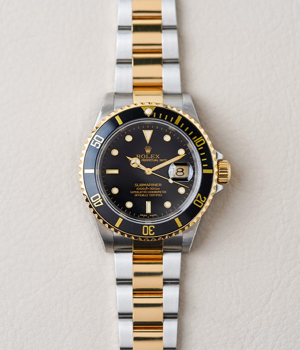 Rolex Submariner Two Tone Black Dial 16613