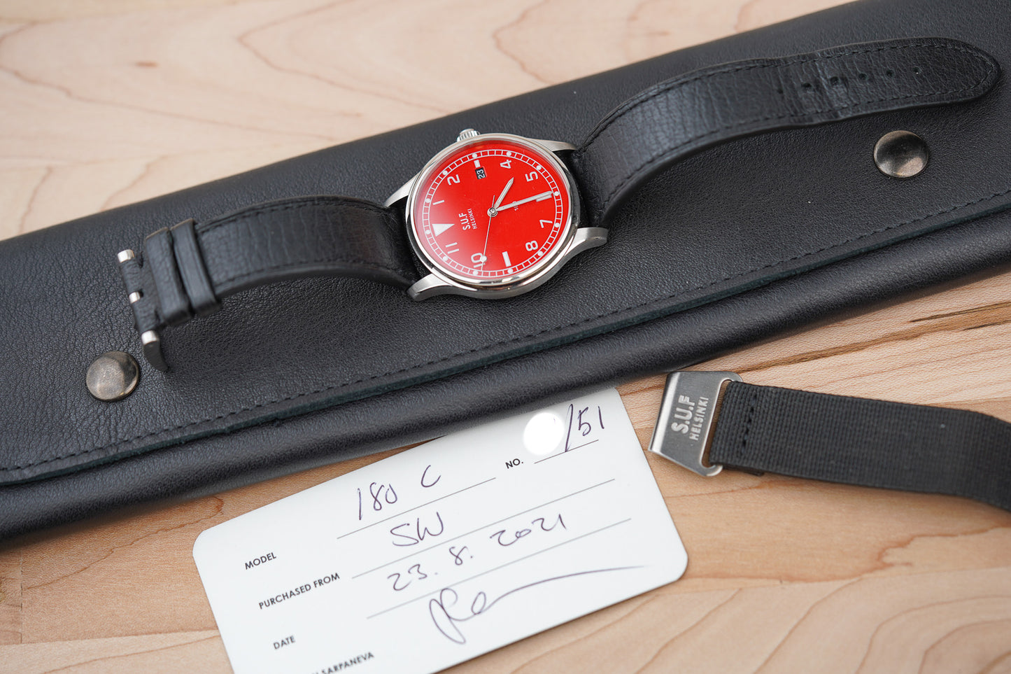 S.U.F Helsinki 180C Red Dial
