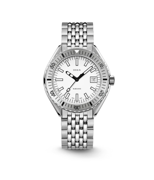 Doxa SUB 200 Whitepearl Steel Inlay 796.10.011.10