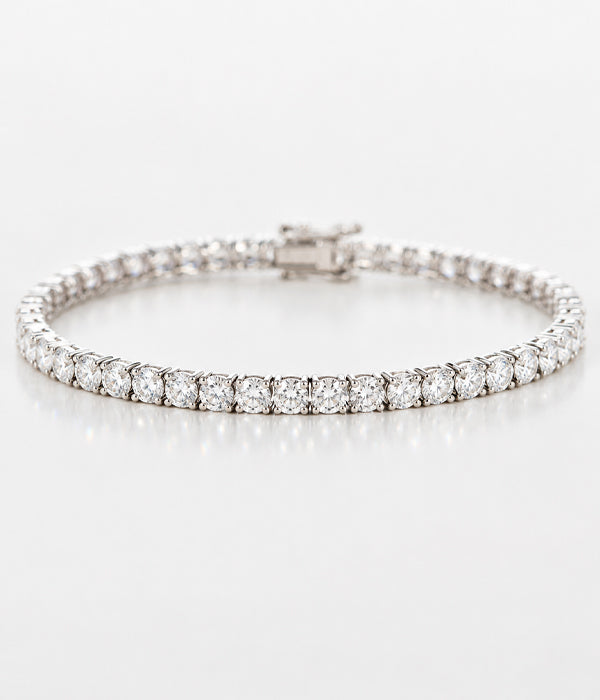 9.25tcw 14k White Gold and Lab Grown Diamond Tennis Bracelet