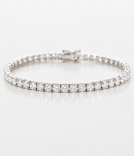 9.25tcw 14k White Gold and Lab Grown Diamond Tennis Bracelet