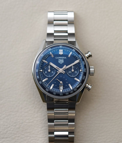 Tag Heuer Carrera Chronograph 39mm Blue Glassbox CBS2212.BA0048
