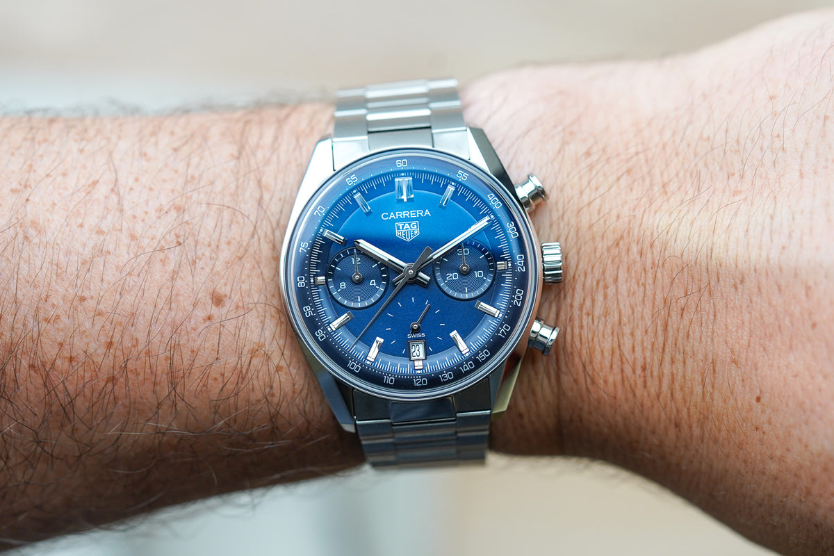 Tag Heuer Carrera Chronograph 39mm Blue Glassbox CBS2212.BA0048
