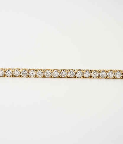 14k Yellow Gold 12tcw Lab Grown Diamond Tennis Necklace
