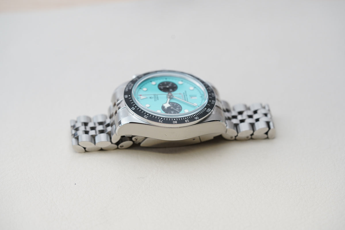 *** DEPOSIT****Tudor Black Bay Chrono 79360N Turquoise Dial 'Blue Flamingo'