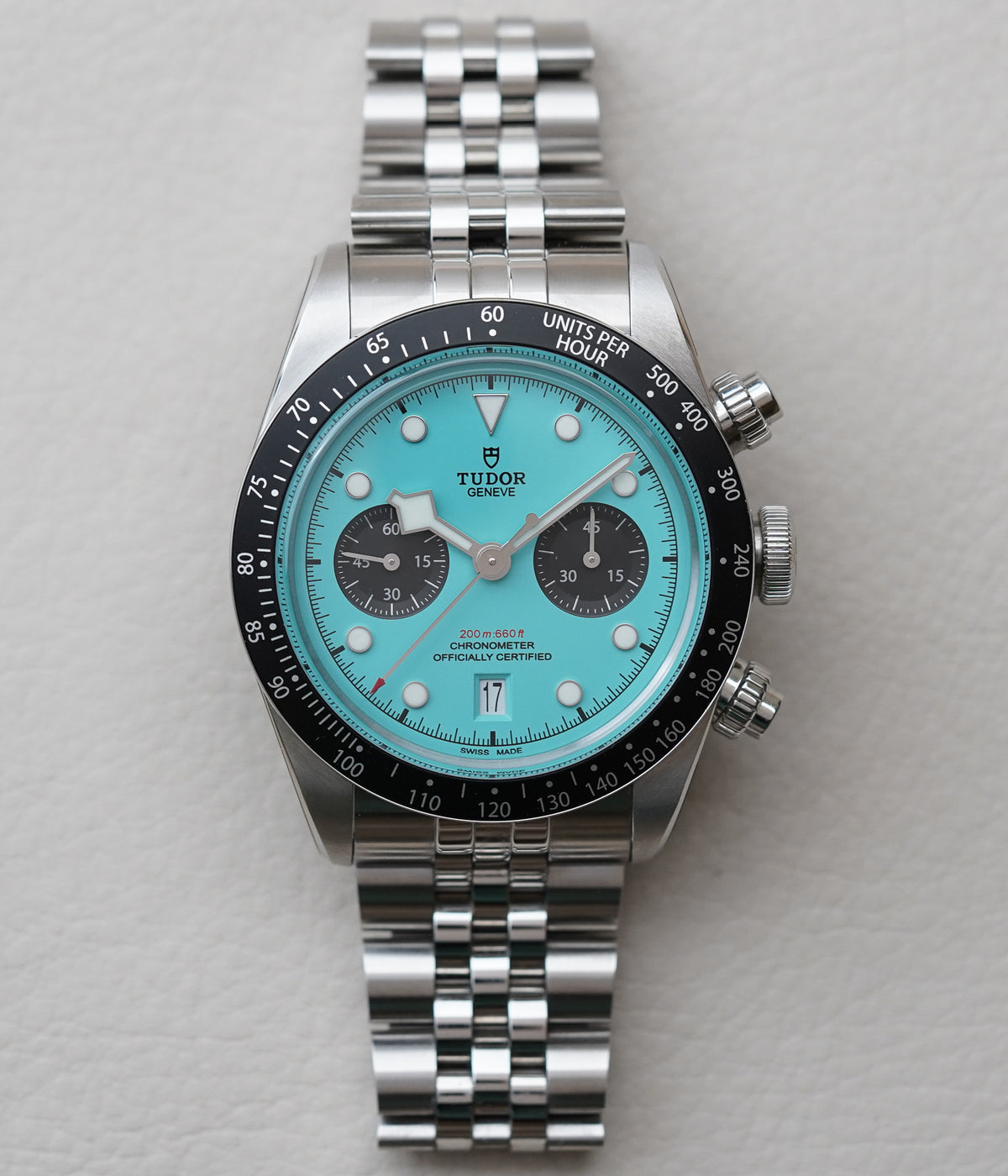 *** DEPOSIT****Tudor Black Bay Chrono 79360N Turquoise Dial 'Blue Flamingo'