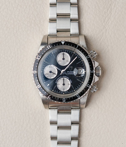 Tudor Chronotime Chronograph "Big Block" 79170 Reverse Panda Dial
