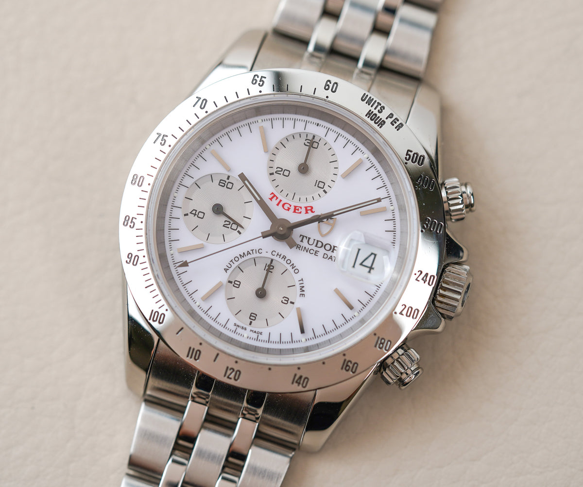 Tudor Prince Date Tiger Chronograph 79280 White Dial