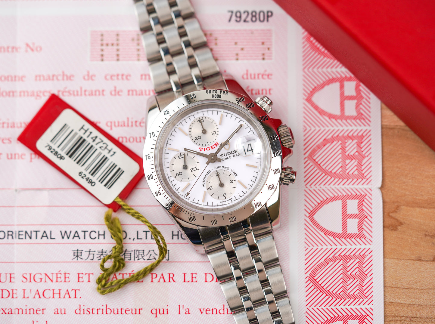 Tudor Prince Date Tiger Chronograph 79280 White Dial