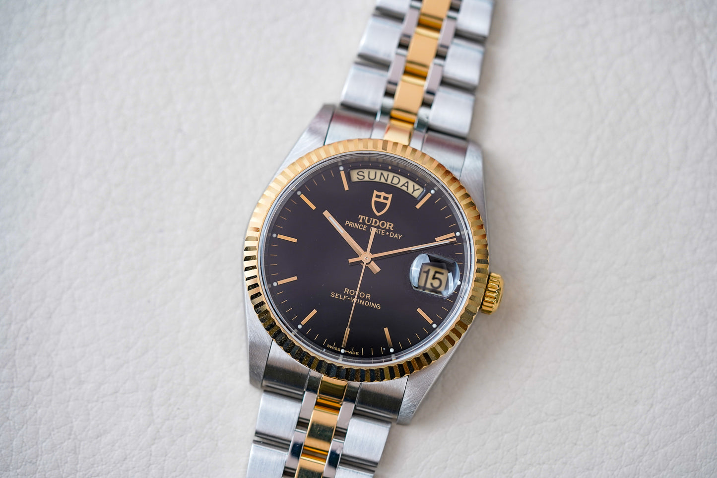 Tudor Prince Day-Date 76213 Black Dial