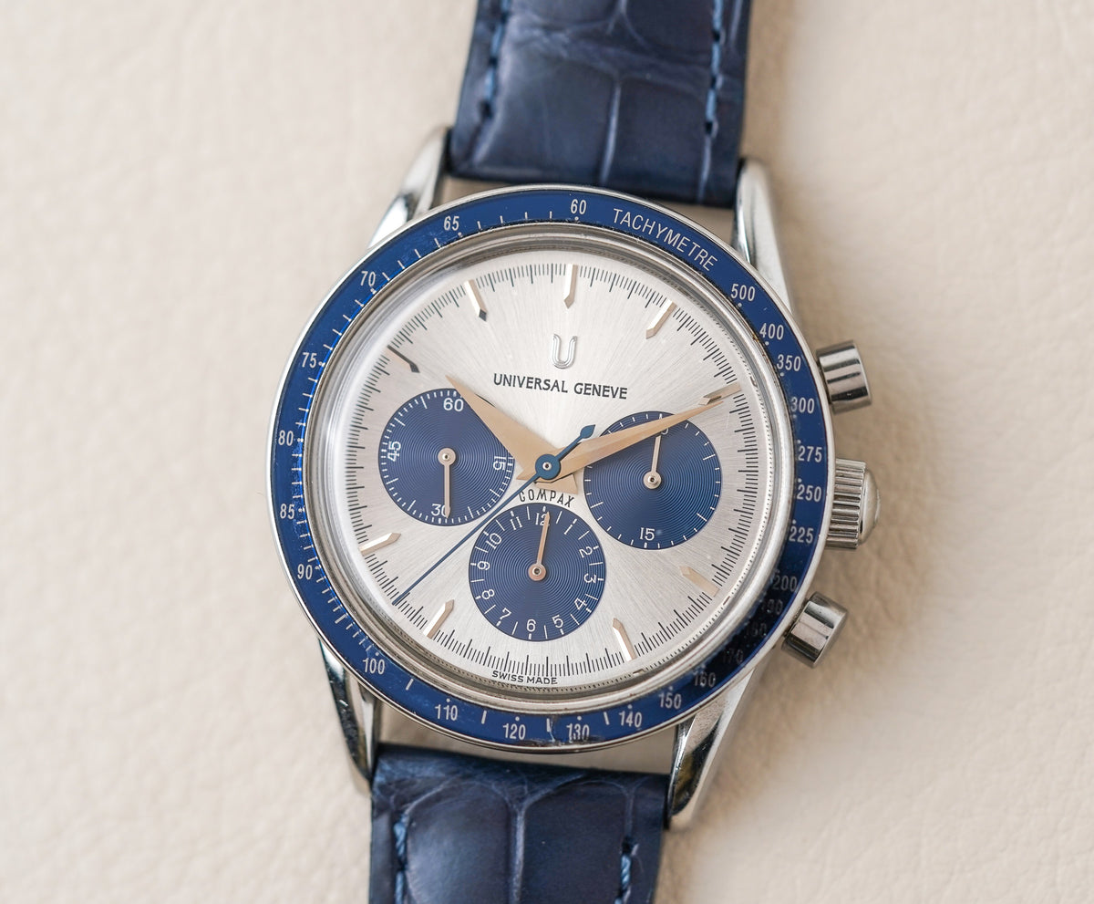 Universal Geneve Blue Compax Ref 884.495 "Baby Nina"