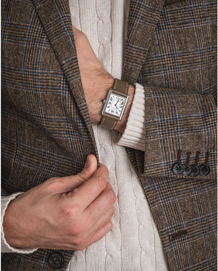 Delugs Taupe Epsom Slim Strap