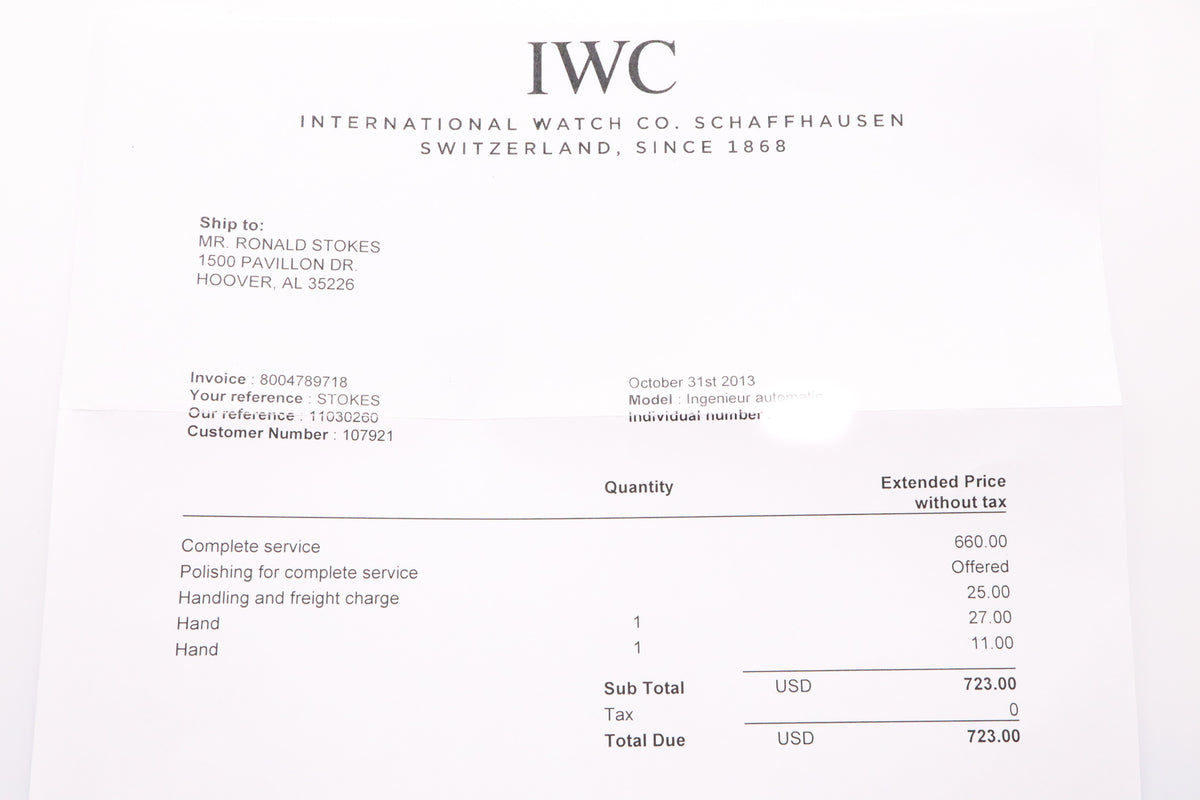 Pre-Owned IWC INGENIEUR 3521-003