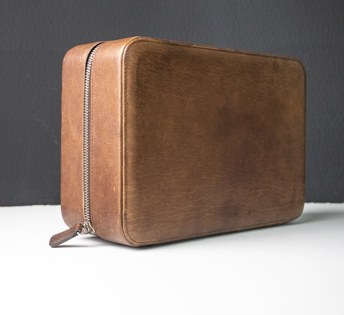 Bulang & Sons Dark Brown Cognac Luxury Leather Watch Box