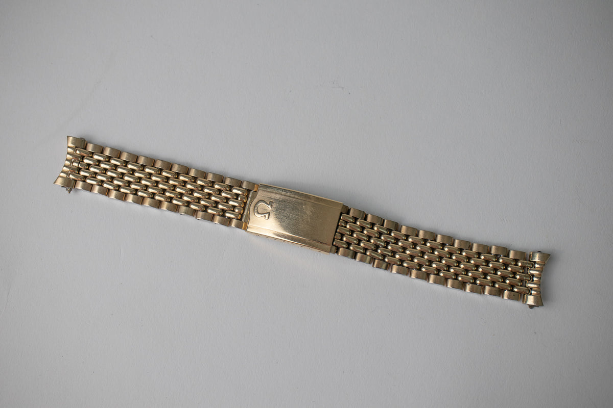 Omega 1037 Gold Plated Beads of Rice Bracelet 17mm