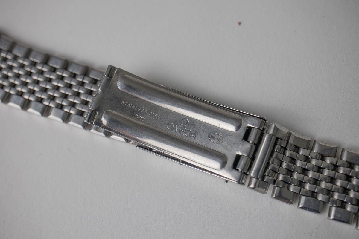 Omega 1037 no.12 Stainless Steel Beads of Rice Bracelet 19mm