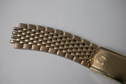 Omega 10KT Gold Plated Beads of Rice Bracelet 18mm 138 Endlinks