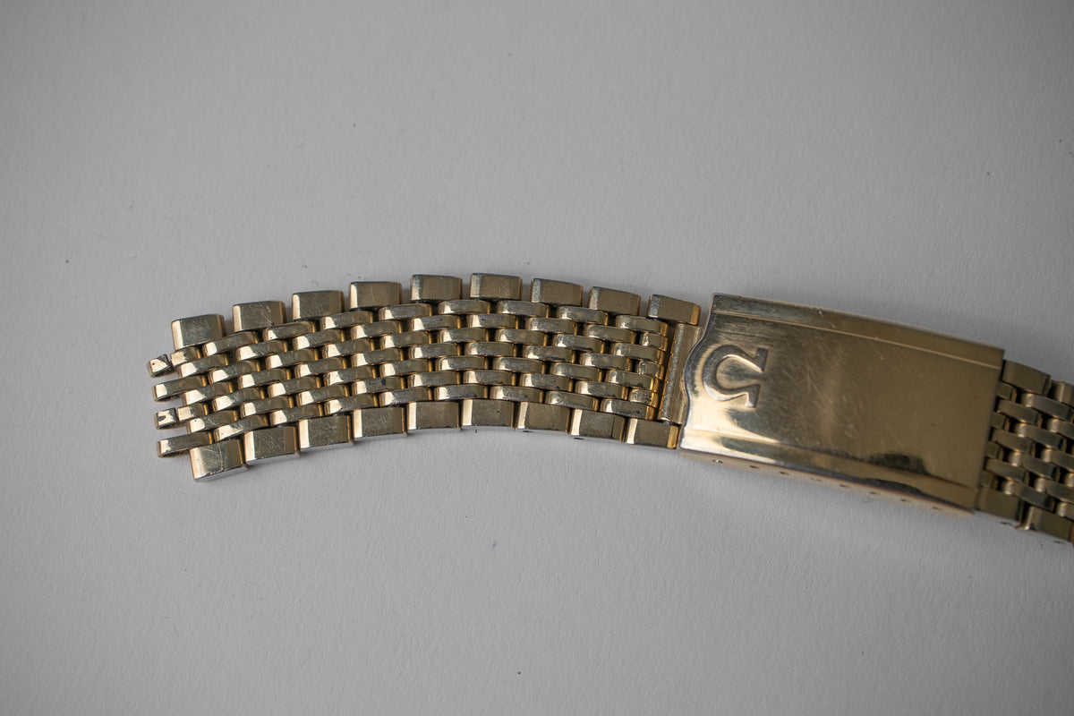 Omega 14KT Gold Filled Beads of Rice Bracelet 18mm 70 Endlinks